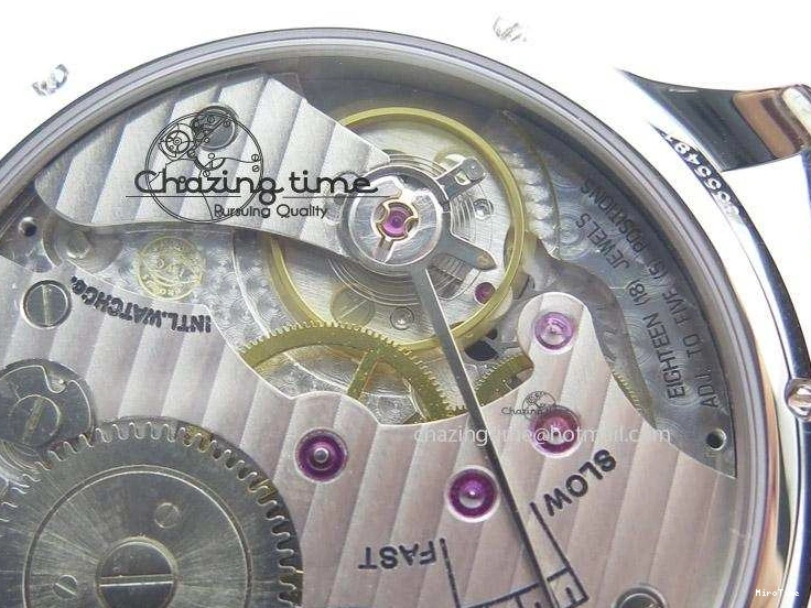 MIROTIME 0324 Portuguese IW545407 Black Dial ZF 1:1 Best Edition On Dark Blue Leather Strap DailyWear 7337